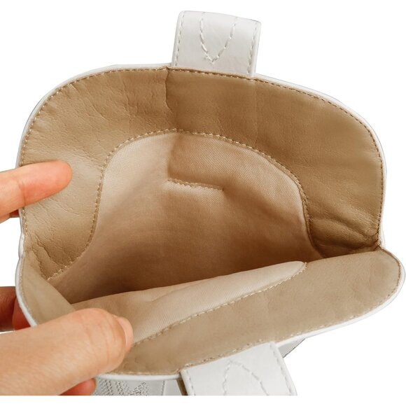 Women Synthetic White Boots Mid-calf Pointy Toe Chunky Heels Embroidered Boot - Picture 8 of 8